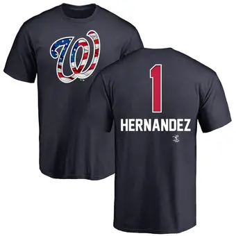 Men's Cesar Hernandez Washington Nationals Navy Banner Wave T-Shirt